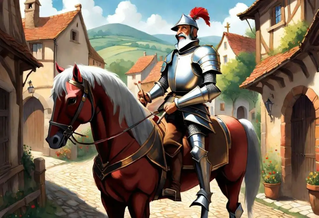 Don Quixote riding horse.