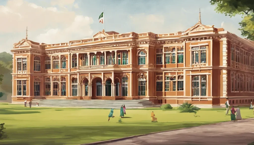 School-building during British Empire in Indo-Pak.